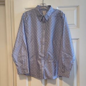 Women’s Light Blue Polka Dot Shirt